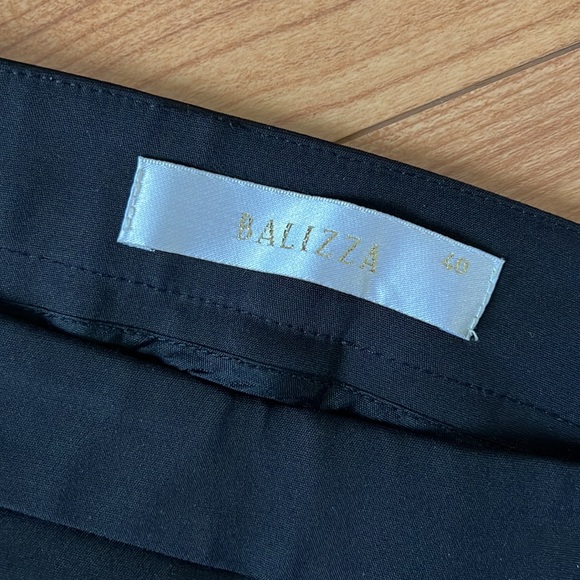 Black Lace-up Feather Tie Pants Sz 40 - Picture 5 of 7